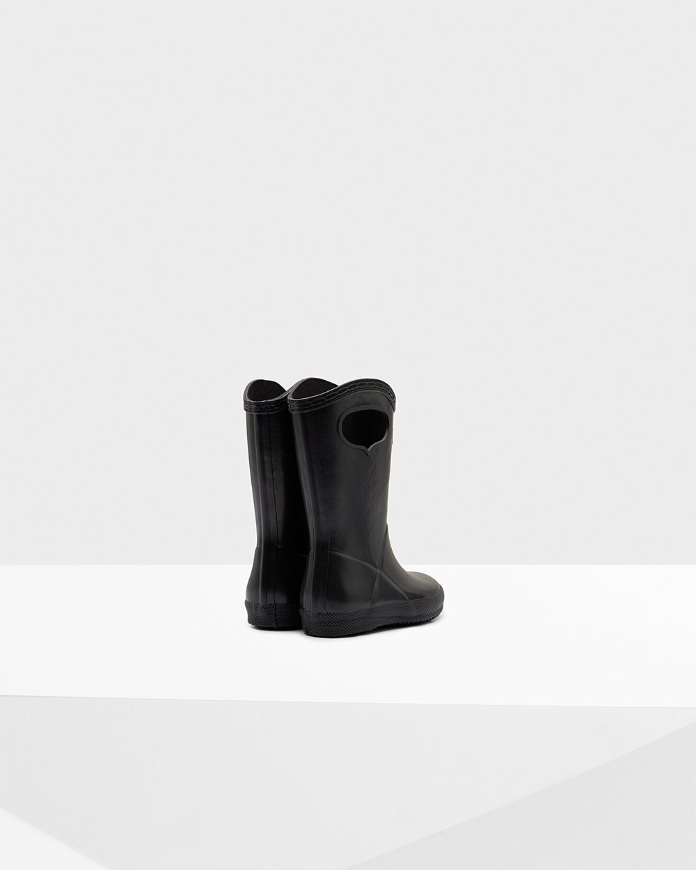 Kids Hunter Rain Boots Black - Original First Classic Grab Handle - 3879541-OW